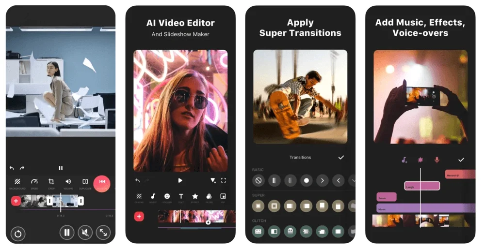 Built in simple editing tools in tiktok